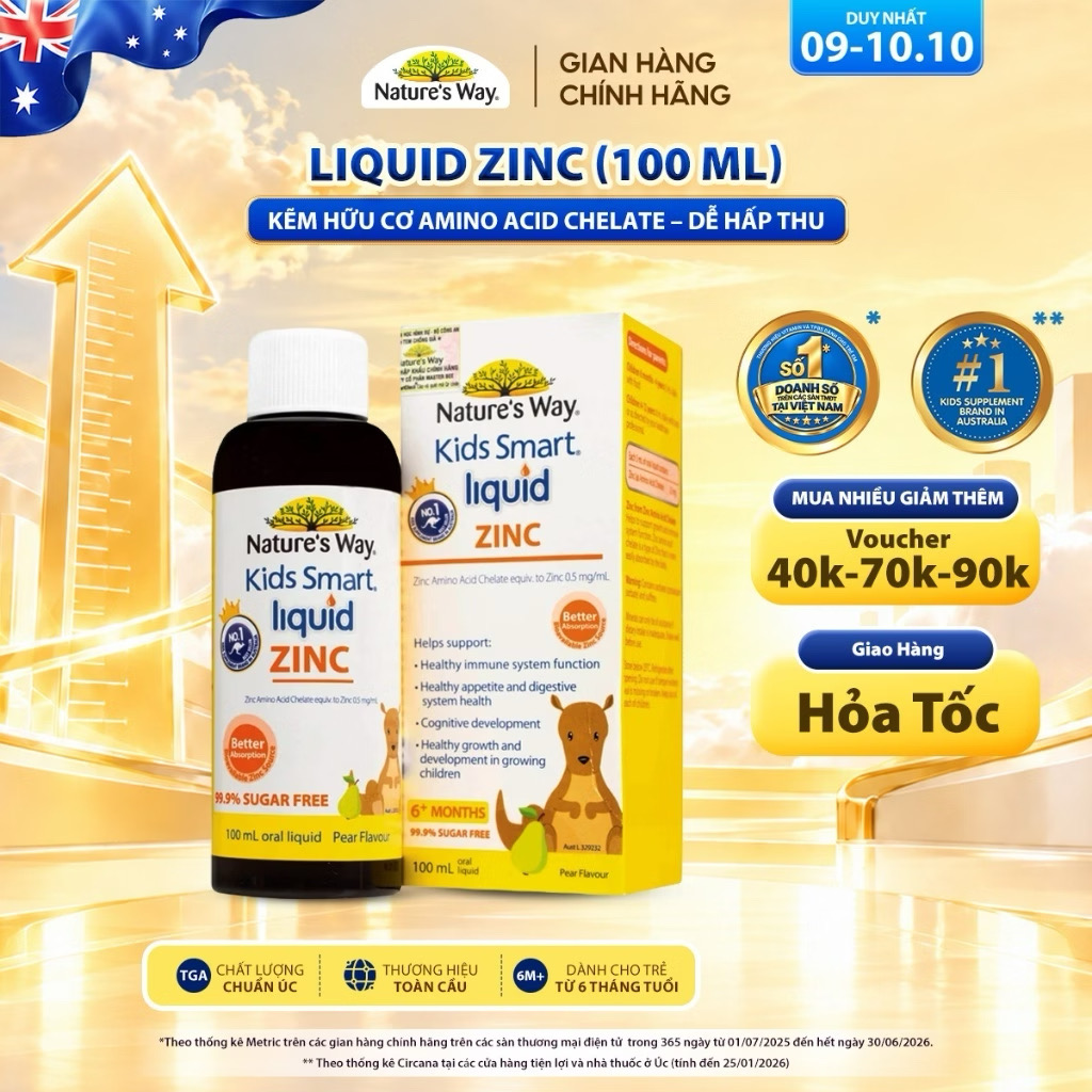 KẼM CHELATE HẤP THU NHANH, TĂNG ĐỀ KHÁNG, PHỤC HỒI NIÊM MẠC RUỘT